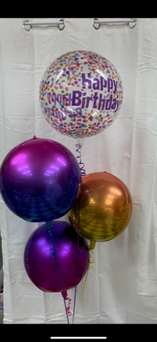 Birthday Orbz arrangement