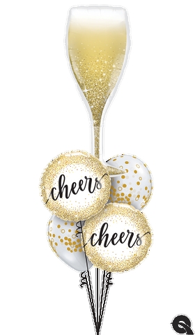 Cheers Golds Balloon Bouquet