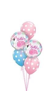 Flamingo Polka Dot Balloon Gift