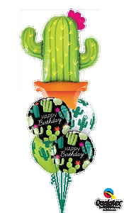 Happy Birthday Cacti Balloon Bouquet