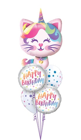Happy Birthday Caticorn Balloon Bouquet