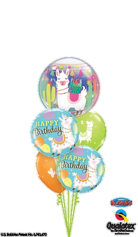 Happy Birthday Llama Balloon Bouquet