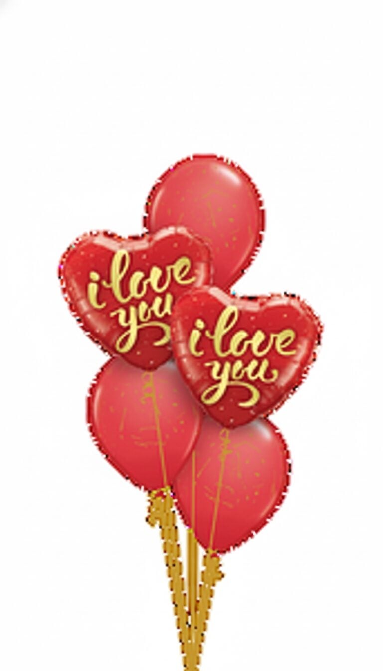 I Love You Script Balloon Bouquet