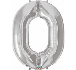 Number 0 Silver Megaloon (86cm)