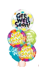 Get Well Soon Clouds Bubble Balloon Bouquet