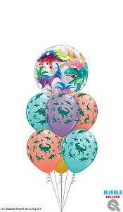 Dinosaur Bubble Balloon Bouquet