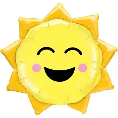 Blushing Sunshine Shape Foil Balloon