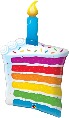 Piece of Birthday Cake Balloon Shape