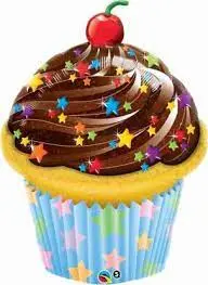 Chocolate Frosting Cupcake Shape Foil Balloon
