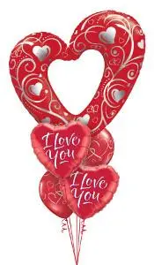 Filigree I love You Balloon Gift