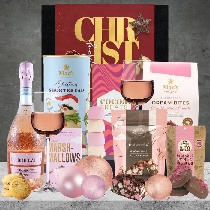 Pink Sparkling Wine Christmas Hamper