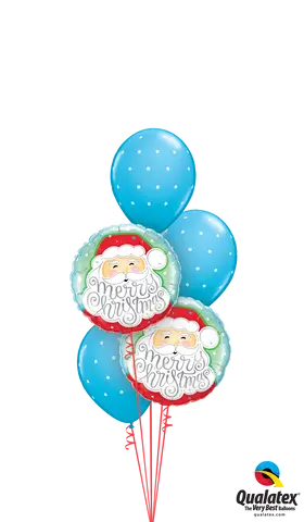 Santa Merry Christmas Balloon Bouquet
