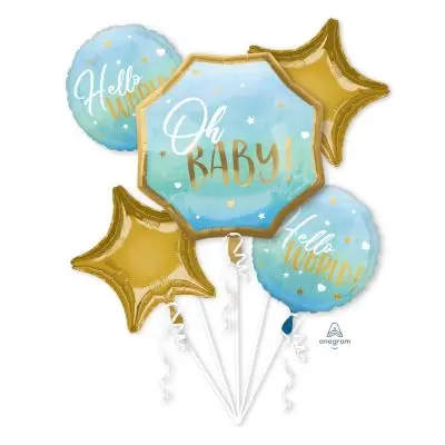 Oh Baby Blue Balloon Bouquet