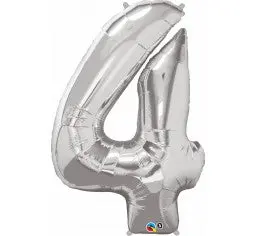 Number 4 Silver Megaloon (86cm)