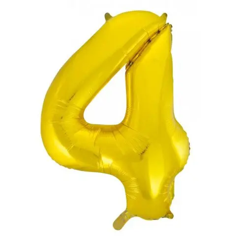 Number 4 Gold Megaloon (86cm)
