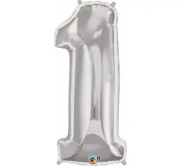 Number 1 Silver Megaloon (86cm)