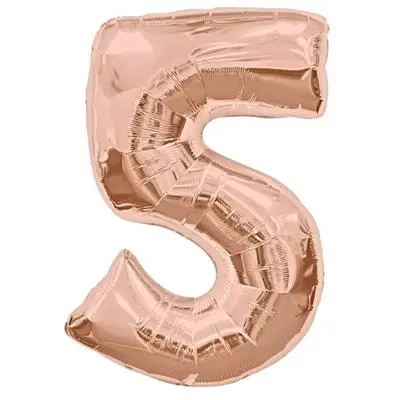 Number 5 Rose Gold Megaloon (86cm)