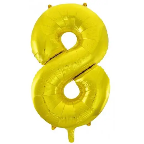 Number 8 Gold Megaloon (86cm)