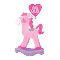 Baby Girl Rocking Horse Air walker Balloon