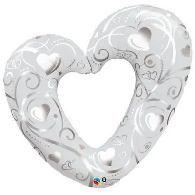 Silver Heart Shape Balloon