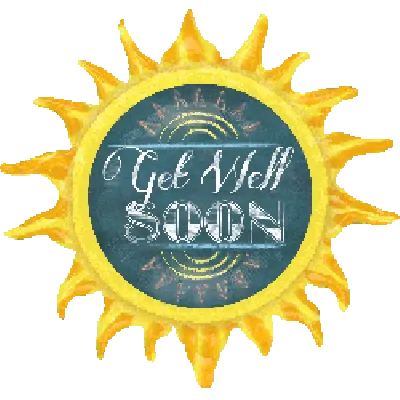 Get Well Soon Chalkboard Sun Shape Foil Balloon