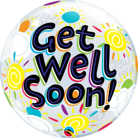 Get Well Sunshine Bubble Balloon