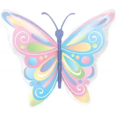 Pastel Butterfly Shape Foil Balloon