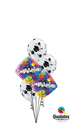Diamond Graduation Congratulations Balloon Bouquet