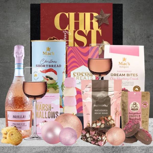 Pink Sparkling Wine Christmas Hamper