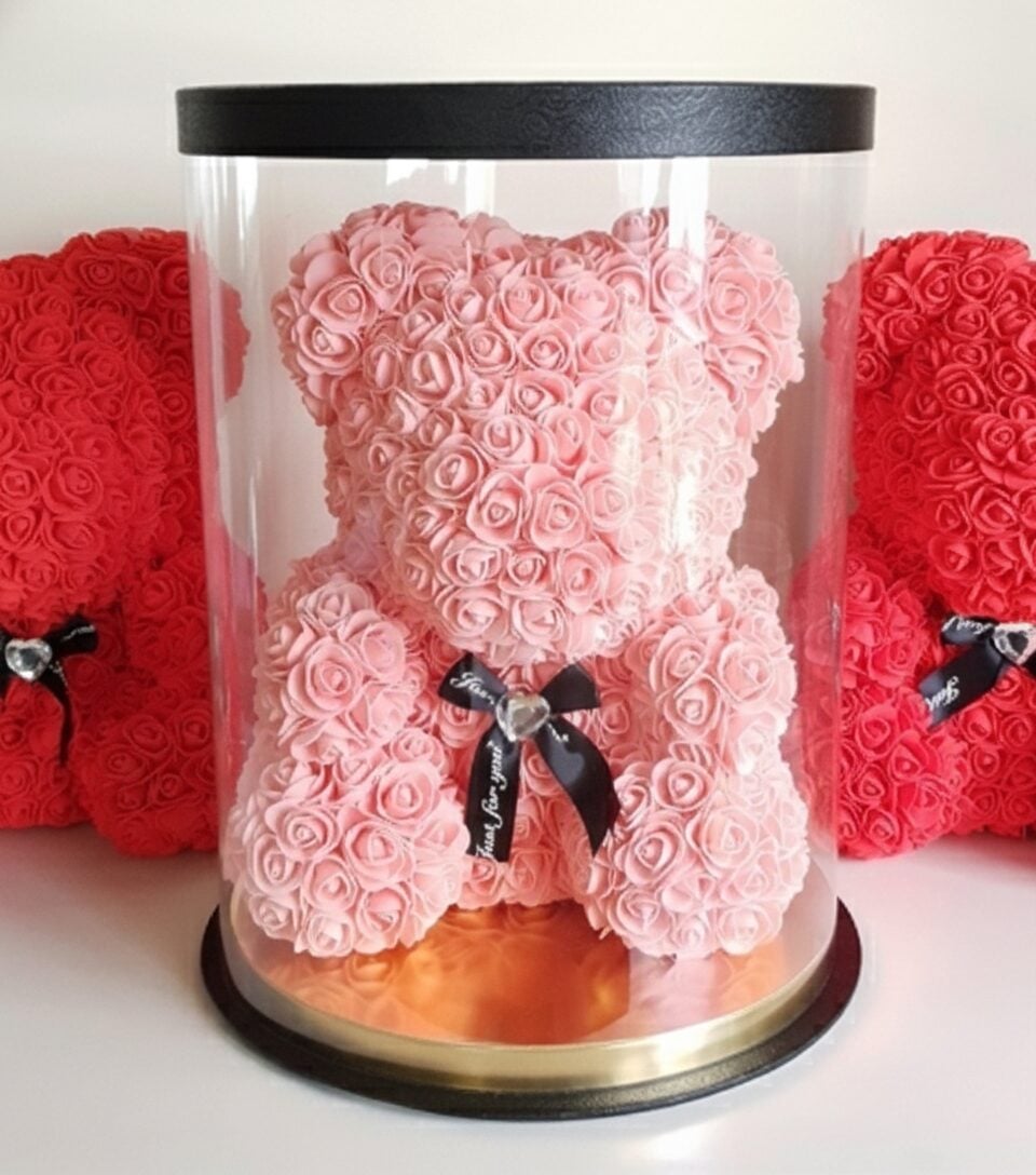 Blooming Bear Artificial Pink