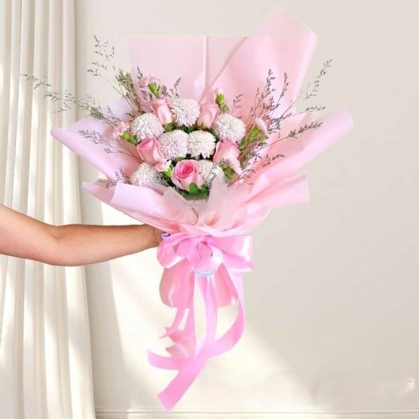 Buket Bunga Wisuda: Pretty Pink
