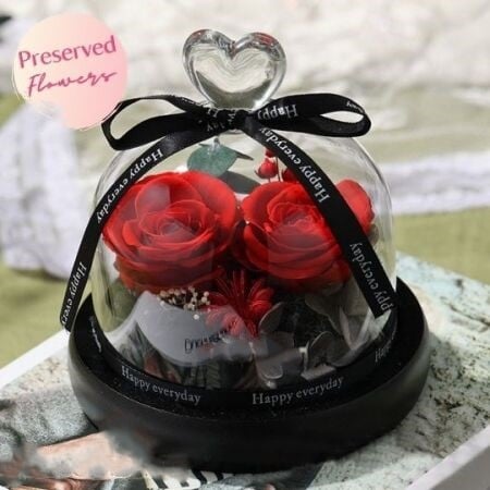 Eternity Preserved Rose Double Red