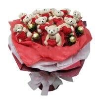Buket Boneka: Dozens of Teddy & Ferrero