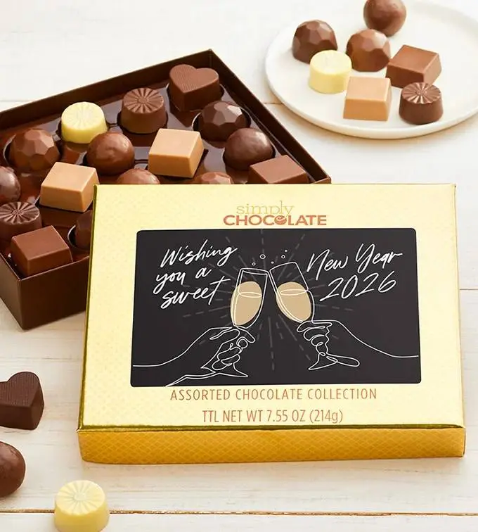 Simply Chocolate Wish Sweet New Year 18pc Choc Box