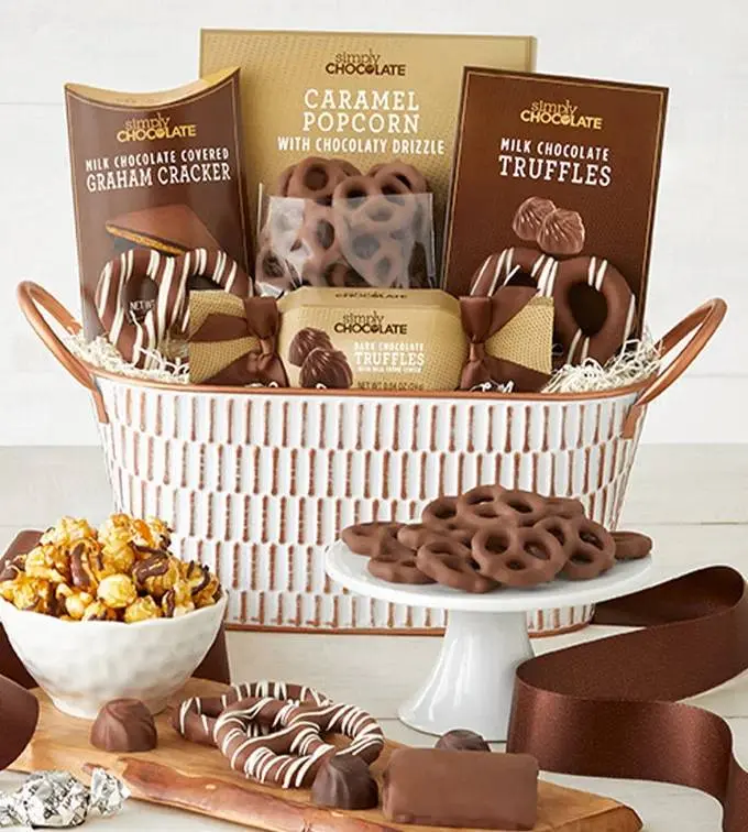 Simply Chocolate Snacking Favorites Basket