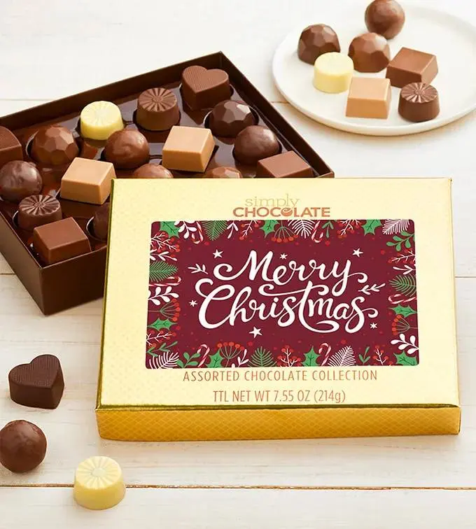 Simply Chocolate Merry Christmas 18pc Choc Box