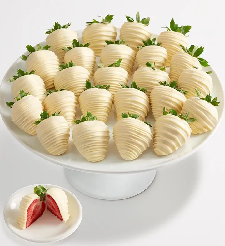 Artisan Belgian White Chocolate Strawberries (Half Dozen)