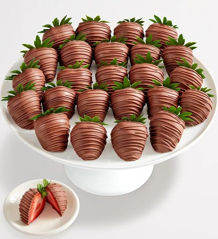 Artisan Belgian All Milk Chocolate Strawberries (Half Dozen)