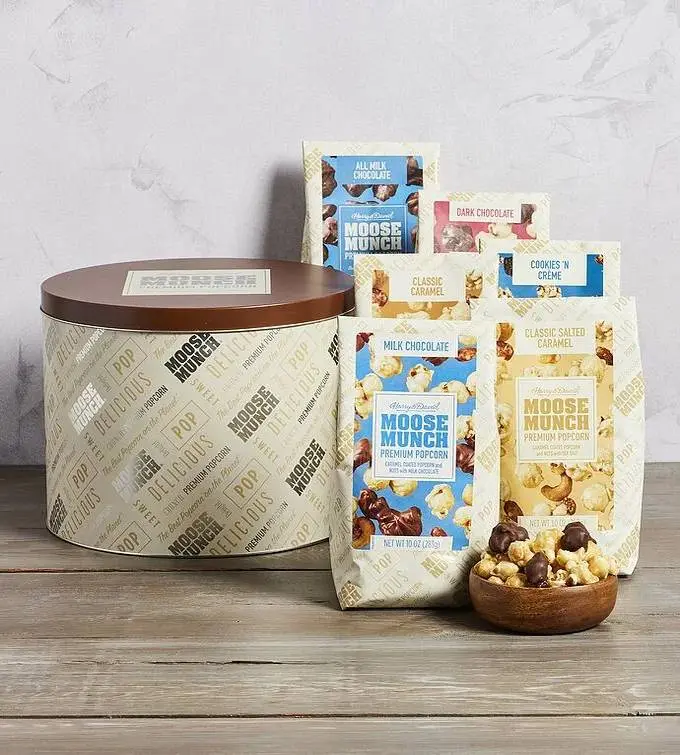 Moose Munch Premium Popcorn Deluxe Tin
