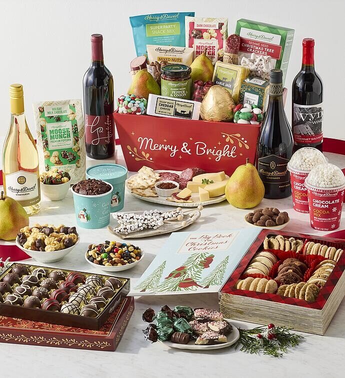 Colossal Christmas Basket with Wine