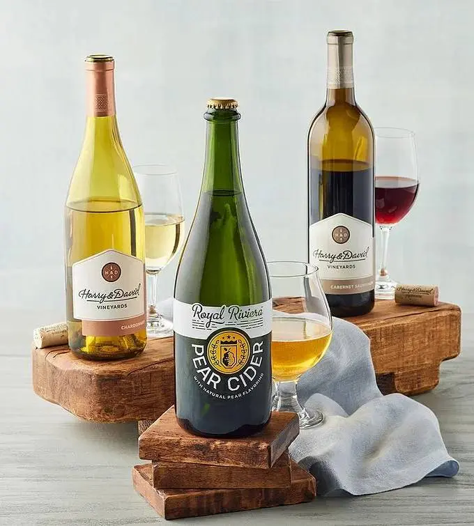 Harry & David Wine Duo with Royal Riviera Hard Pear Cider