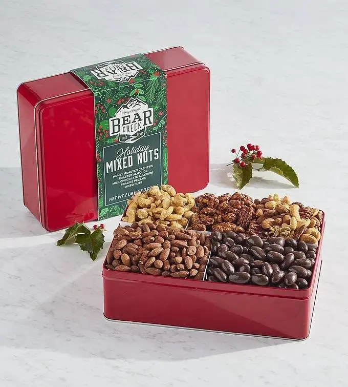 Bear Creek Nuts Holiday Deluxe Mixed Nuts Gift Tin
