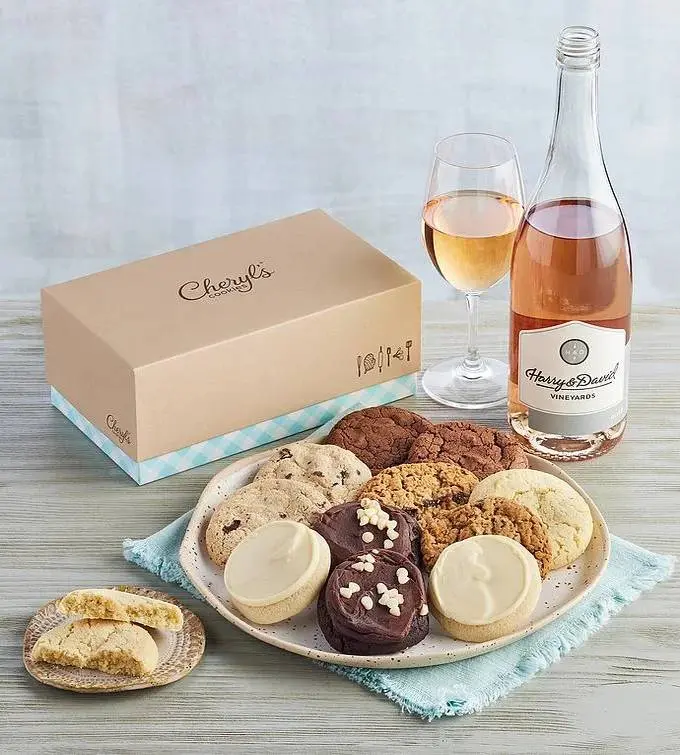 Rose Wine and Cheryl's Cookies Box