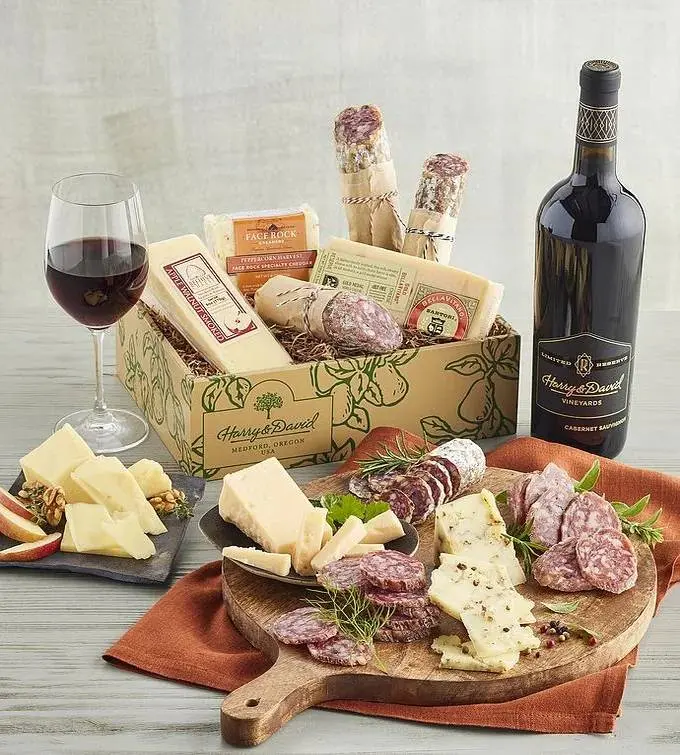 Charcuterie and Cheese Assortment with Harry & David Reserve Cabernet Sauvignon