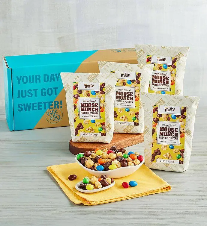 Moose Munch Premium Popcorn Peanut M&M's - 4 Pack