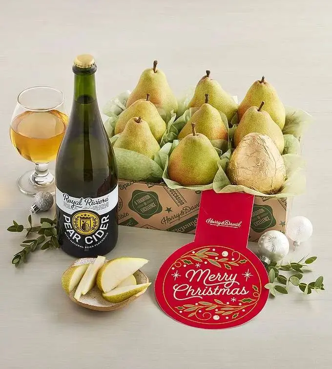Christmas Pears with Royal Riviera Hard Pear Cider