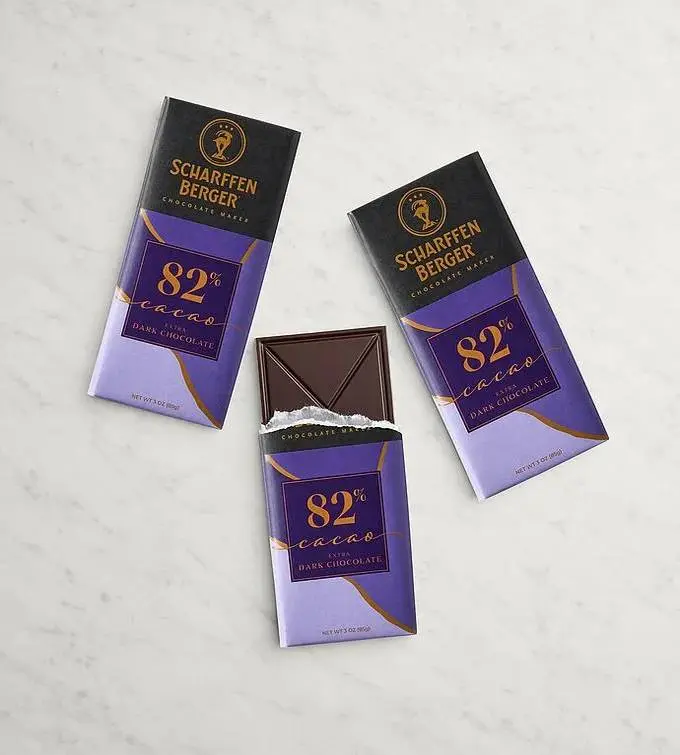 Scharffen Berger 82% Cacao Extra Dark Chocolate Bars - 3 Pack