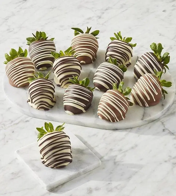 Harry & David Belgian Chocolate Hand-Dipped Strawberries Medley - 12 Count