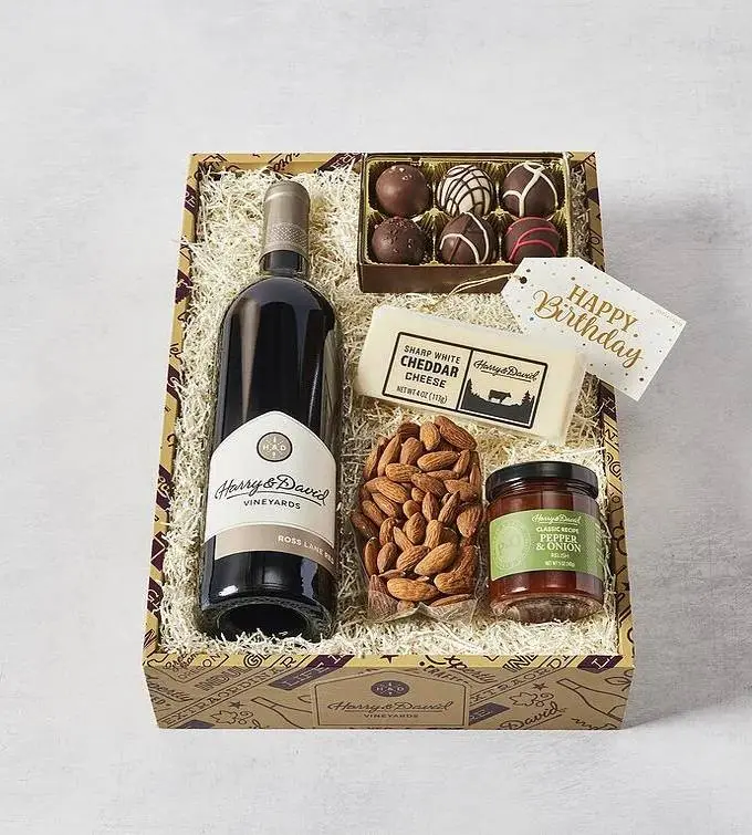 Birthday Red Wine Box with Light Merlot