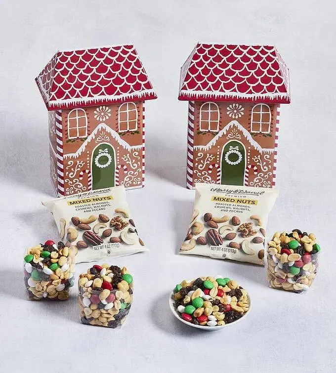 Mixed Nuts in Gingerbread House Gift Tin